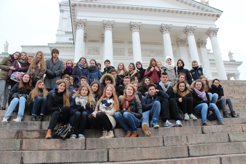 élèves finlandais et français à Helsinki 1